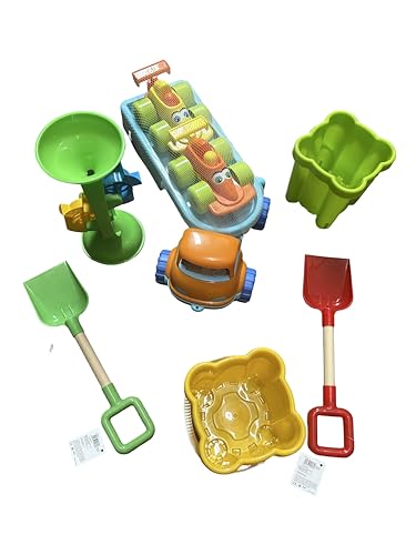 Generico Strandspielzeug-Set für Kinder, 6-teilig, LKW mit Rutsche, Palette und Formen, mehrfarbig von Generisch