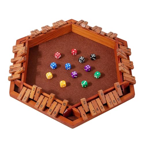 Generisch „Schließe die Box“-Spiel,Schließe die „Box“-Spiel,Würfelbrettspiel für 6 Spieler-Tisch-Mathe-Spiel, Doppelverschluss, Zahlenspiel 10 Zahlen für Familien-Klassenzimmer-Heimparty Generisch „Schließe die Box“-Spiel,Schließe die „Box“-Spiel,Würfelbrettspiel für 6 Spieler-Tisch-Mathe-Spiel, Doppelverschluss, Zahlenspiel 10 Zahlen für Familien-Klassenzimmer-Heimparty von Generisch
