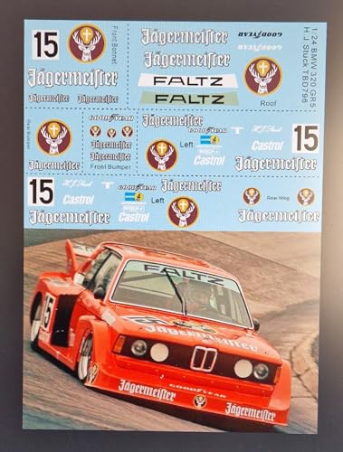 Generisch 1/24 Decals für Jagermeister BMW 320 GR.5 Hans James Stuck Decal TBD796 von Generisch