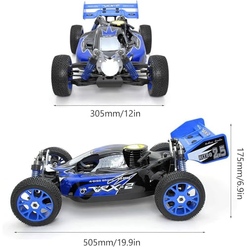 Generisch 1/8 Nitro-RC-Car für Erwachsene 4WD Nitro-Motor Gasantrieb Fernsteuerungs-Truck 125CC Kraftstofftank RC-Fahrzeug Maschine für Erfahrene von Generisch