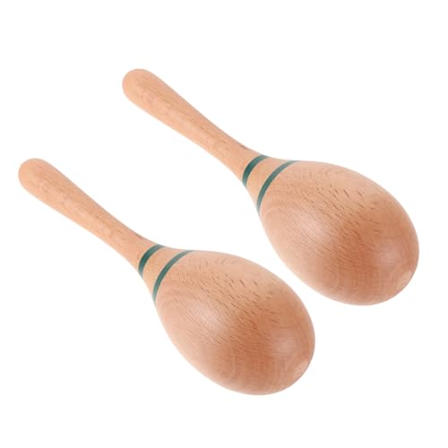 Generisch 1 Paar Holz Maracas für Kleinkinder Handheld für Rhythmische der Frühkindlichen Erziehung und Orff Musikbildung von Generisch