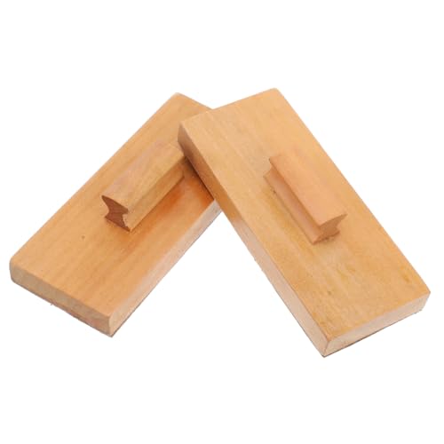 Generisch 1 Paar Schlaginstrument für Claves Musikinstrument Sandblock für Instrumente holzrassel holzspielzeug Perkussionsspielzeug für Musikinstrumente Sandblöcke Buchenholz von Generisch