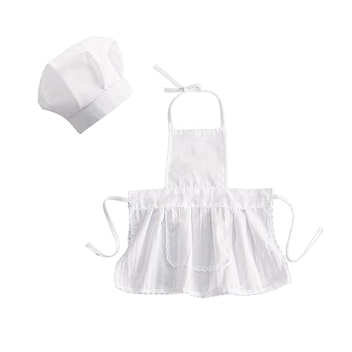 Generisch 1 Pieces Lovely Chef Outfit for Babies, Cute Chef Costume Chef Hat Apron for Babies Aged 6-24 Months, Red White Photo Prop Costume, Lace Up Cooking Clothes for Boys as a Keepsake Photo von Generisch