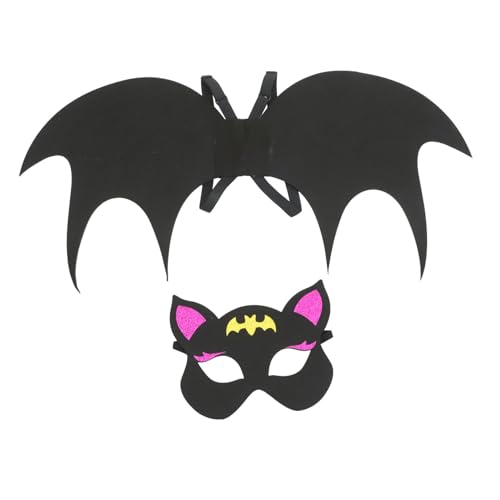 Generisch 1 Satz Cosplay-Fledermaus-Kostüm Halloween Costume Halloween Kleidung Fledermausmaske verkleiden Vampir-Fledermaus-Kostüm Fledermausmaske für Halloween Fledermausmaske für Cosplay von Generisch