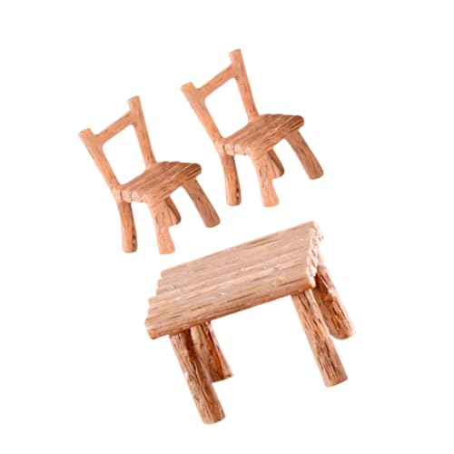 Generisch 1 Satz Gartenmöbel Set Teiliges Resin Deko Set für Mikrolandschaften Puppenhaus Zubehör Realistische und Stühle für Garten und Dekoration von Generisch