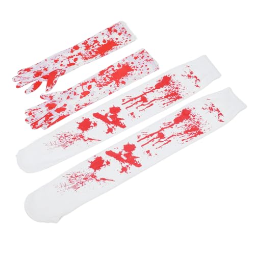 Generisch 1 Satz Halloween-Blutflecken-Set Overknee-Halloween-Socken Halloween-Handschuhe Kostüme Maske Zubehör Halloween deko blutbefleckte Handschuhe Cosplay Bluthandschuhe Elasthan Weiß Generisch 1 Satz Halloween-Blutflecken-Set Overknee-Halloween-Socken Halloween-Handschuhe Kostüme Maske Zubehör Halloween deko blutbefleckte Handschuhe Cosplay Bluthandschuhe Elasthan Weiß von Generisch