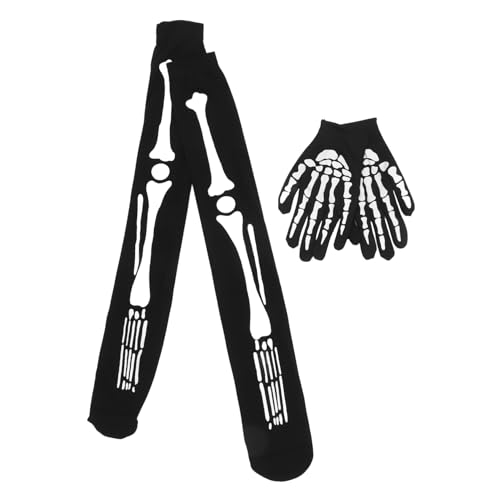 Generisch 1 Satz Halloween-Skelett-Set Skelettkostüm Winterhandschuhe Halloween-fingerhandschuh Anziehhandschuhe Aus Knochen Halloweenkostüm Kostüme Krallen Mantel Netz Black Elasthan Generisch 1 Satz Halloween-Skelett-Set Skelettkostüm Winterhandschuhe Halloween-fingerhandschuh Anziehhandschuhe Aus Knochen Halloweenkostüm Kostüme Krallen Mantel Netz Black Elasthan von Generisch