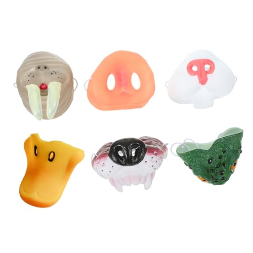 Generisch Tier Masken 1 Satz Halloween-tiernase Halloween-pferdemaske Hasennase Halloween-haustierdekorationen Masken Schweinenasenmaske Kaninchen-nasenmaske Cosplay-tierkostüme Halloween Lustig Vinyl von Generisch
