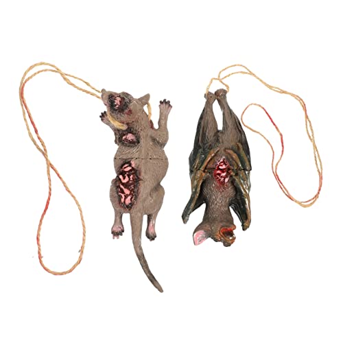 Gruselige Halloween-Dekoration 2 Stück Ratten- Und Fledermaus-streich-Requisiten Dekorative Tiermodelle Für Auto Halloween-Dekoration Gruselige Halloween-Dekoration 2 Stück Ratten- Und Fledermaus-streich-Requisiten Dekorative Tiermodelle Für Auto Halloween-Dekoration von Generisch