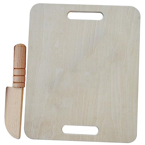 Generisch 1 Satz Messer Schneidebrett küchenspielzeug für Kitchen Toys for DIY Schneidebrett Langlebig Kinderschneider aus Holz sicherer Küchenschneider von Generisch