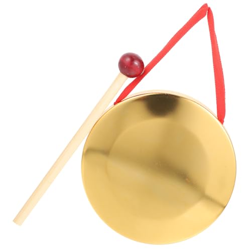 Generisch 1 Satz Mini Hand Gong Kupfer Gong Percussion Instrument für Partys Tanz und Konzerte Klangklarheit und Rhythmusförderung für Familie und Freunde von Generisch