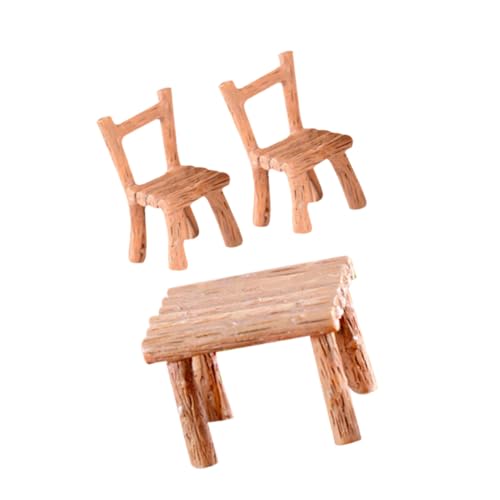 Generisch 1 Satz Möbeldesign Set Teiliges Stuhl Set für Puppenhaus Mikrolandschaft Kreative Gartenmöbel Dekoration Resin Handwerk für Mini Zubehör von Generisch