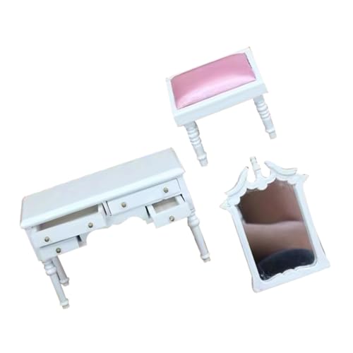 Generisch 1 Satz Puppenhausmöbel Puppenhauskommode Schlafzimmerzubehör Für Puppenstuben Mini-Make-up-schminktisch Miniatur-nachttisch Kleiner Nachttisch Miniatur-hausdekor Hölzern von Generisch