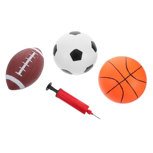 Generisch 1 Satz Spielzeugballkombination -Basketball Basketball-Basketball elastischer Basketball kinderspielzeug Outdoor fußball Mini-Basketball Kunststoff von Generisch