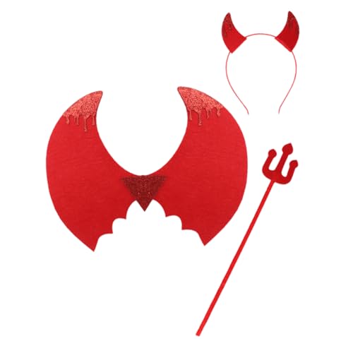 Generisch 1 Satz halloweenkostüme für Halloween Kleider für Teufelskostüm für Mädchen Halloween-Teufelshörner Haarschmuck-Requisite Performance-Kostüm für Stoff rot Generisch 1 Satz halloweenkostüme für Halloween Kleider für Teufelskostüm für Mädchen Halloween-Teufelshörner Haarschmuck-Requisite Performance-Kostüm für Stoff rot von Generisch