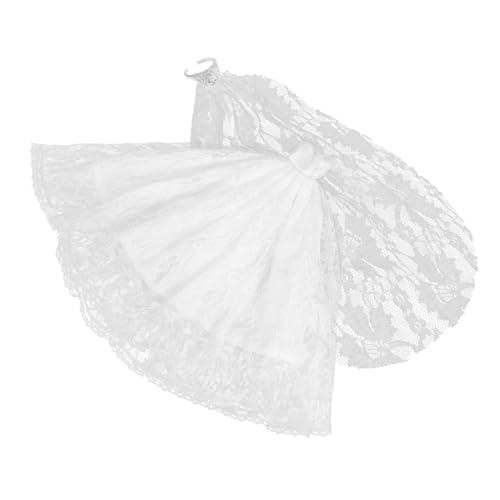 Generisch 1 Satz -hochzeitskleid Puppenhochzeitskleid Kostüm Puppenkleid Für Mädchen Brautjungfern Kommode Puppenkleidung Für Meerjungfrauen Modepuppe Gothic Kleider Stoff Weiß von Generisch