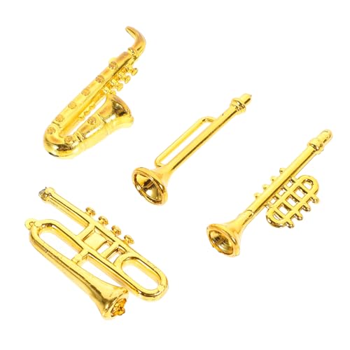 4er-Set Mini-musikinstrumente Miniatur-Musikinstrument-Modell Mini-hauseinrichtung von Generisch