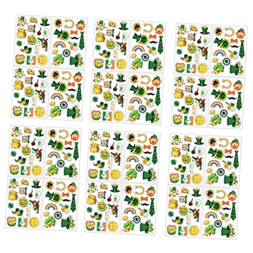 Generisch 1 Set 20 Stück Weihnachtsmann Aufkleber Papieraufkleber St Patricks Abziehbilder St Patrick's Aufkleber St Patricks Day Aufkleber Dekorativer Aufkleber St Patrick's Day von Generisch