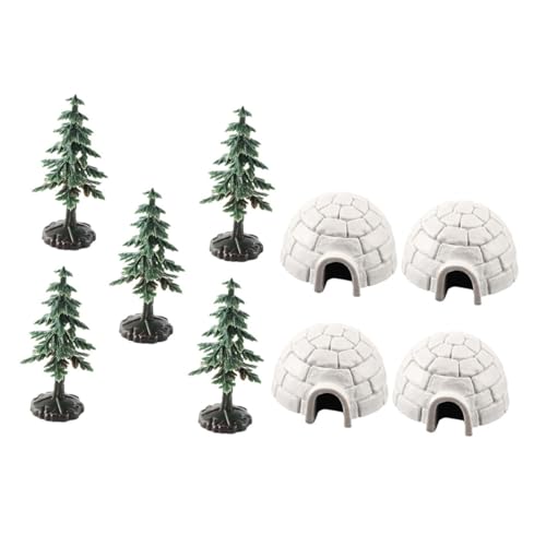 Generisch 1 Set Mini-eishaus Und Weihnachtsbaum-Modell, Winzige Realistische Iglu-Figuren Für Mikro-landschaftsdekorationszubehör Generisch 1 Set Mini-eishaus Und Weihnachtsbaum-Modell, Winzige Realistische Iglu-Figuren Für Mikro-landschaftsdekorationszubehör von Generisch