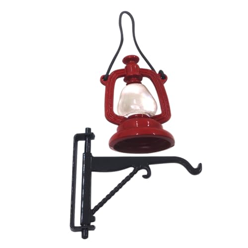 Generisch 1 Set Petroleumlampe Modell Puppenhaus Vintage Möbel Puppenhaus Miniatur Szene Modell Puppenhaus Retro Öllaterne Miniatur Haus Lichter Miniatur Petroleumlampe Figur Legierung von Generisch