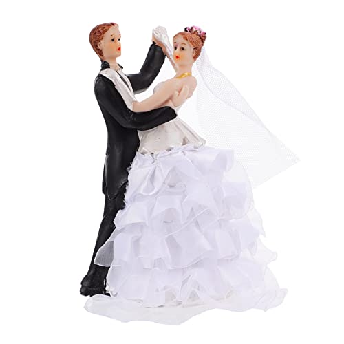 Generisch 1 Stk Schmuck für Braut und Bräutigam Hochzeitspaar Topper Hochzeitsbedarf Hochzeitsdekoration wedding hochzeitsgeschenke Hochzeitstorte basteln Desktop-Ornament Gittergewebe von Generisch