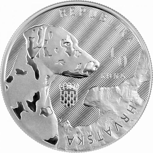 Generisch 1 Unze Silbermünze Dalmatian Dog - Dalmatiner - Erste Ausgabe - Kroatien 1 oz Silber BU 2021 von Generisch