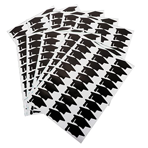 Generisch 10 Blatt Doktorhut Aufkleber Aufkleber Tabs Abschlusskappe Nagelaufkleber Aufkleber Für Aufkleber Für Erwachsene Scrapbooking Aufkleber Für Abschlusspapier Schwarz von Generisch