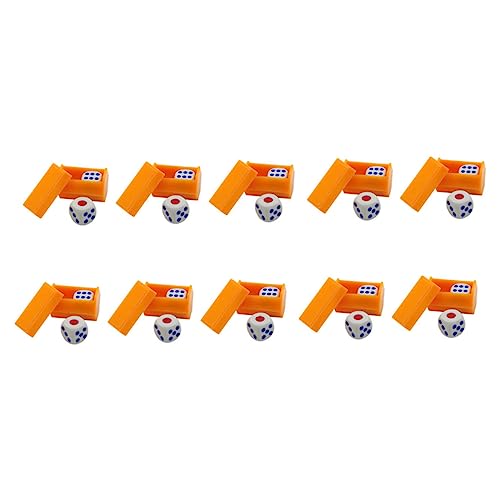 Generisch 10 Sätze Hören Sie Den Wind Würfel Party-kartenspiele Punkt Partywürfel Party-requisitenwürfel Unterhaltungswürfel Party-würfel-Requisite Spiel Würfel Orange Plastik von Generisch