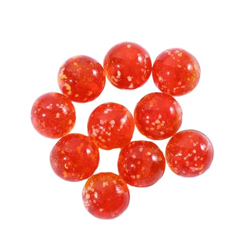 Generisch 10 Stück Glas Leuchtmurmeln, Leuchtende Murmeln, Glasmurmeln im Dunkeln Leuchten – Fluoreszierende Glaskugeln für Kinder & Deko | Tagsüber elegant, nachts magisch Leuchtend (Rot) von Generisch