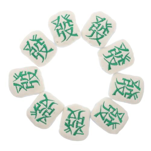 Generisch 10 Stück Glücks-Mahjong-brosche, Anstecknadel, Chinesisches Schriftzeichen, Stickerei-anhänger, Mahjong-verzierung, Bestickte Mahjong-aufnäher Für DIY-projekte von Generisch