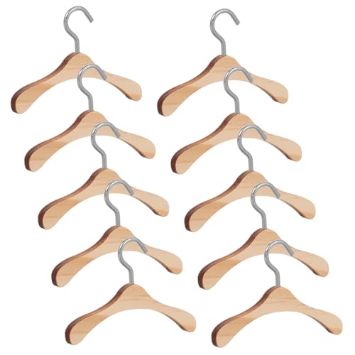 Generisch 10 Stück Kleiderbügel für Puppen Langlebig und Leicht für Puppenkleidung Puppenhaus Zubehör und Platzsparend von Generisch