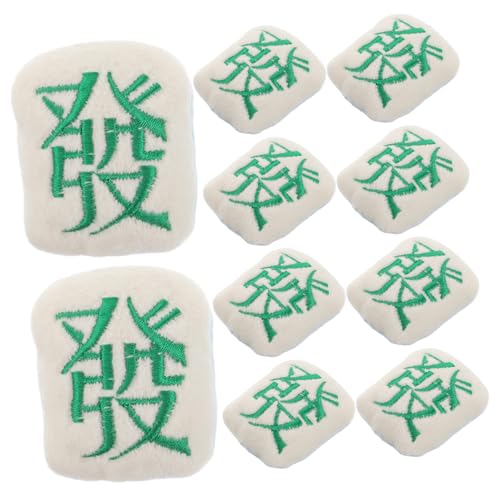 Generisch 10 Stück Plüsch-Mahjong-brosche, Material, Chinesisches Schriftzeichen, Glücksstickerei, Brosche, Charm, Besticktes Abzeichen Für Schal, Rucksack, Mütze, Schal, Dekoration Generisch 10 Stück Plüsch-Mahjong-brosche, Material, Chinesisches Schriftzeichen, Glücksstickerei, Brosche, Charm, Besticktes Abzeichen Für Schal, Rucksack, Mütze, Schal, Dekoration von Generisch