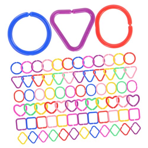 Generisch 100 Stück Geometrische Verbindungsringe für Babyspielzeug Kunststoffkette für Kreatives Motorikförderung und Frühkindliche Bildung im Kindergarten und Zuhause Generisch 100 Stück Geometrische Verbindungsringe für Babyspielzeug Kunststoffkette für Kreatives Motorikförderung und Frühkindliche Bildung im Kindergarten und Zuhause von Generisch