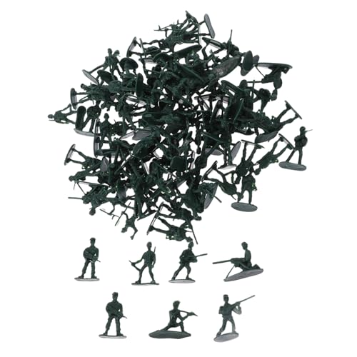 Generisch 100 Stück Soldatenfiguren Realistische Modelle für Spielsets Deko und Geschichtenerzählen Langlebig und Militärisches von Generisch