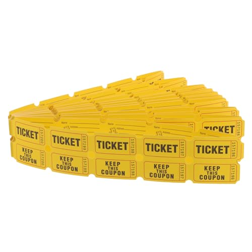 Generisch 100 Stück Tombola Tickets Karnevals Tickets Partyspiel Zubehör Tickets Große Kinokarten Tickets Für Veranstaltungen Tickets Für Konzerte Universal Tickets Konzert Tickets von Generisch