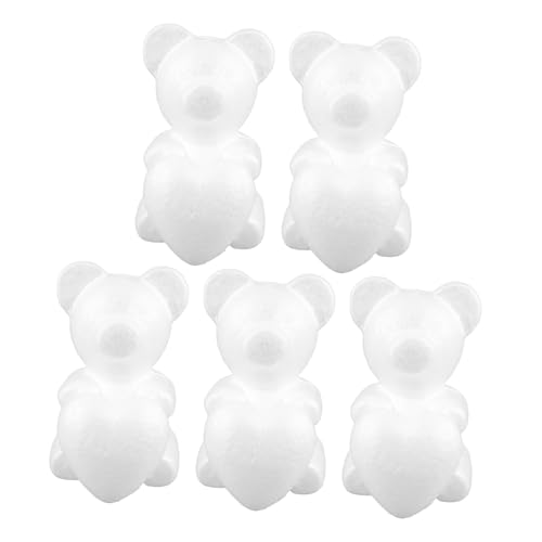 Generisch 10St Liebesblasenmodell bastelzeug Craft bastelbedarf Rose arrangierender Bär Valentinsbär-Modellierung Jumbo schokoladenform bärenförmige Dekoration Bärenherzform Poly-Drache Weiß von Generisch