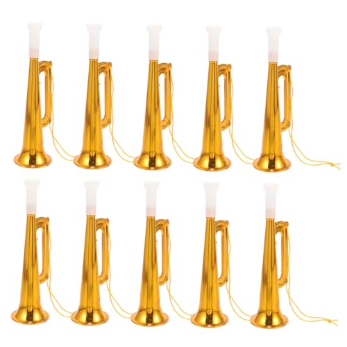 Generisch 10st Konzert Trompete Kleine Trompete Lärm Musikalisches Für Kleinkinder Musikspielzeug Für Trompeten Musical Mandala-trompete Instrumente Horn Abs Golden von Generisch