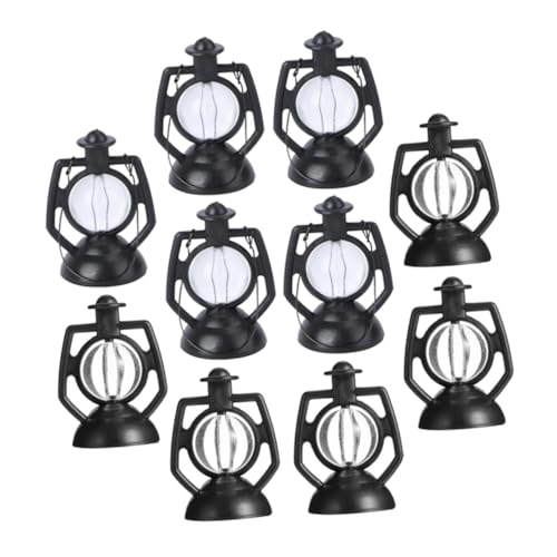 Generisch 10st Simulierte Kleine Petroleumlampe Mini-petroleumlampe Retro-Foto-Requisiten Puppenhausverzierung Gefälschte Petroleumlampen Kinderspielzeug Petroleumlichter Plastik von Generisch