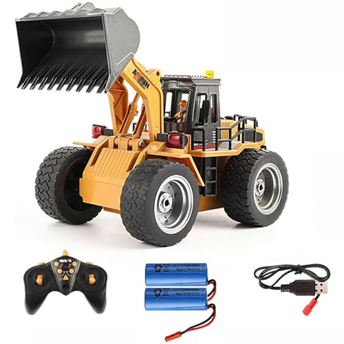Generisch 11-CH Voll funktionsfähiger Frontlader 1/18 RC Fernsteuerung BAU Spielzeug Traktor Lichter Sounds und Spray 2.4Ghz Fernsteuerung Traktor Bulldozer von Generisch