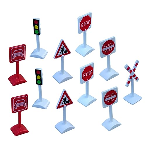 Generisch 11 Stück Verkehrszeichen Spielzeugset Teilig Realistische Verkehrssignale und Verkehrswissen für Spielstraßen und Lernspiele Generisch 11 Stück Verkehrszeichen Spielzeugset Teilig Realistische Verkehrssignale und Verkehrswissen für Spielstraßen und Lernspiele von Generisch