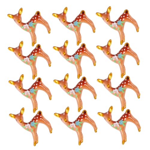 Generisch 12 Stück Mini-Rentier-Figuren, Waldtiere, Feengärten, Zubehör, Mikro-landschaftsornamente, Kleine Hirsch-Figur, Weihnachts-Rentier-Ornament Generisch 12 Stück Mini-Rentier-Figuren, Waldtiere, Feengärten, Zubehör, Mikro-landschaftsornamente, Kleine Hirsch-Figur, Weihnachts-Rentier-Ornament von Generisch