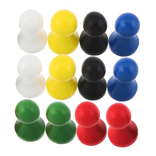 Generisch 12 Stück Teiliges Holzfiguren für Brettspiele Spielfiguren für Dame und Fliegendes Schach Robuste Spielsteine aus Holz für Familienunterhaltung und Vielfältige Spielmöglichkeiten von Generisch