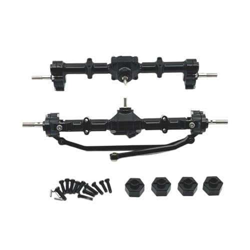 Generisch 12 -mm -Rad -Hex -Adapter für 1/12 RC -Auto -Upgrade kompatibel mit MN168 Metall -Vorder- und Heck -Portalachsezubehör kompatibel(Black) von Generisch