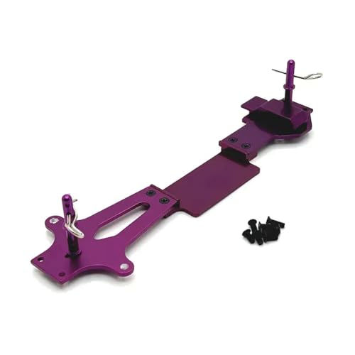 Generisch 144001 144002 144010 144016 144018 Riaario Metal Second Stock Board Platte mit Body Mount Post -Upgrade -Teilen, die mit 1 14 -Skala -RC -Autos kompatibel sind(Purple) von Generisch