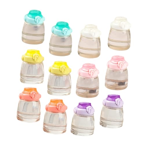Generisch 15St Pot-Bauch-Cup buchregal Dekoration geschirrset Dollhouse Accessories bastelzeug Set Splashy Mini-Hausdekorationen Puppenhaus-Accessoire Harz von Generisch