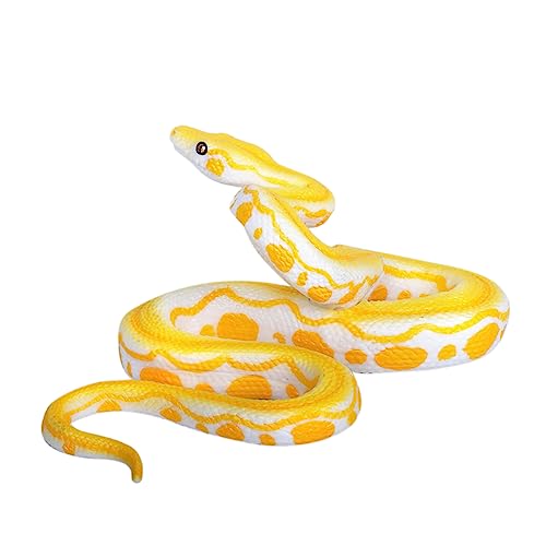Generisch 1Stk Goldenes Python- plastikschlange Reptilien gruseliges Tierspielzeug realistische Schlange Schlangenmodell Kinderspielzeug Simulationsschlange PVC Yellow von Generisch
