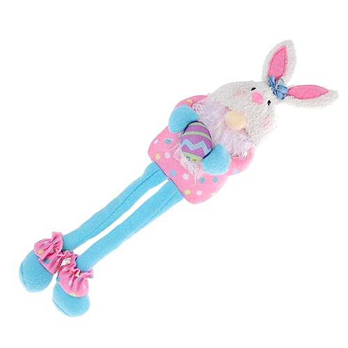 Generisch 1Stk Kaninchen-Verzierung für kinderspielzeug Bunny Plush wohnraumdeko Cartoon-Kaninchen-Ornament langbeiniger Hasenschmuck Polyester Blue von Generisch
