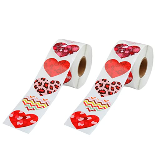 Generisch 2 Rollen Liebe Aufkleber Dichtpaste Siegel Aufkleber Valentinstag Aufkleber Valentinstag Siegelaufkleber Dichtungspasten Aufkleber Zum Verschließen Von Geschenktüten Papier von Generisch