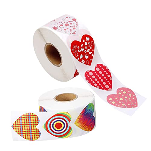 Generisch 2 Rollen Valentinstag Aufkleber Danke Aufkleber Für Backverpackung Abdichtende Aufkleber Siegelaufkleber Für Verpackungen Geschenkaufkleber Geschäftsbedarf Kupferplattenaufkleber von Generisch