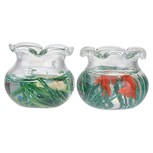 Generisch 2 STK Mini-Glas- 1:12 Möbel Puppenhausmöbel Mini-tierfiguren Zubehör Für Puppenhäuser Aquarium Zubehör Für Miniaturszenen Miniatur-Handwerk Mini-goldfischbecken- Generisch 2 STK Mini-Glas- 1:12 Möbel Puppenhausmöbel Mini-tierfiguren Zubehör Für Puppenhäuser Aquarium Zubehör Für Miniaturszenen Miniatur-Handwerk Mini-goldfischbecken- von Generisch
